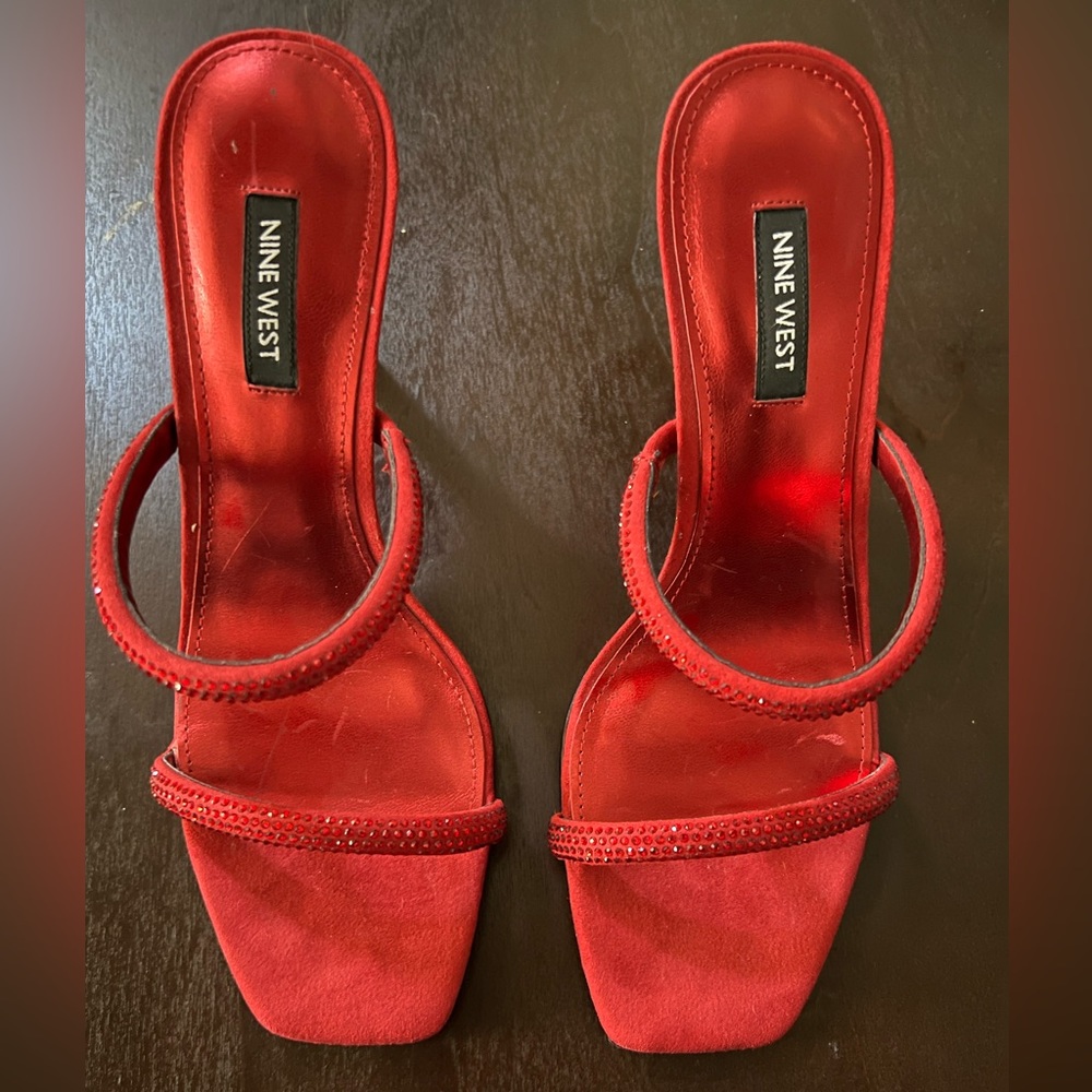 Nine West ruby red heels - womens 8